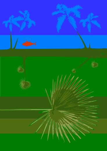 Tropics 8 Palm Tree: Vektor Grafik